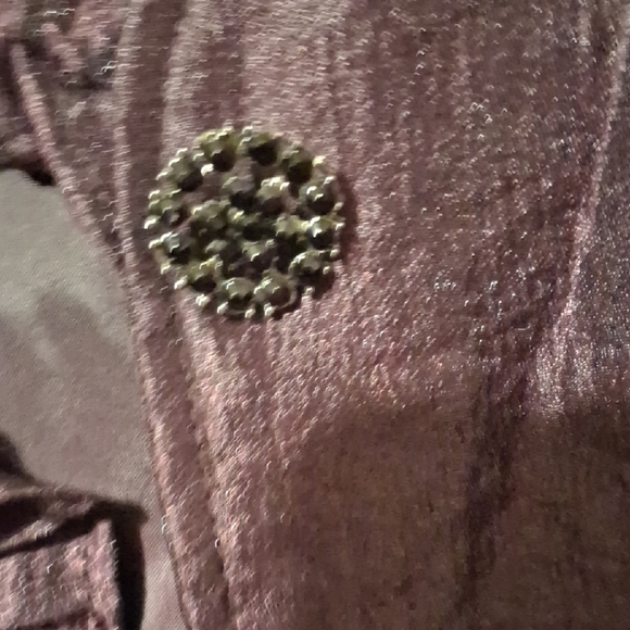 R&M Richards Deep Purple Ruffled Blazer - Picture 4 of 5